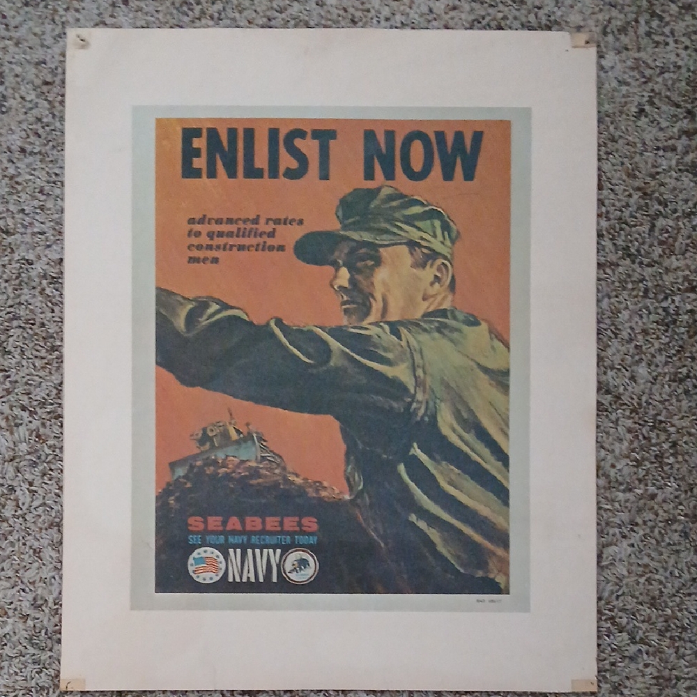 20"X16" Vietnam Era NAVY Recruting Poster